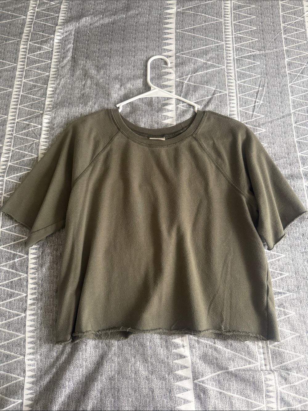 Women’s Olive Short Sleeve Boxy Top